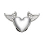 Jibbitz Silver Metal Heart And Wings
