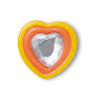 Jibbitz Yellow Orange Heart Gem