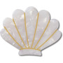Jibbitz White and Gold Seashell
