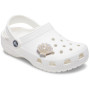 Jibbitz White and Gold Seashell