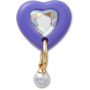 Jibbitz Purple Heart With Pearl