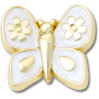 Jibbitz Gold Pearlized Butterfly