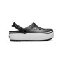 Crocband Platform Clog Black/White Mujer