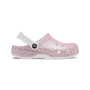 Classic Glitter Clog K White/Rainbow Niños