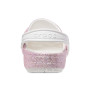 Classic Glitter Clog K White/Rainbow Niños