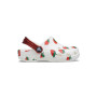 Classic Food Print Clog White Niños
