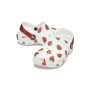 Classic Food Print Clog White Niños