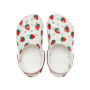 Classic Food Print Clog White Niños