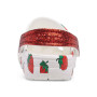Classic Food Print Clog White Niños