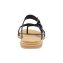 Tulum Toe Post Sandal Black/Tan Mujer