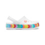 Crocband Chevron Beaded Clog White Niños