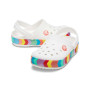Crocband Chevron Beaded Clog White Niños