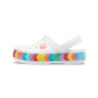 Crocband Chevron Beaded Clog White Niños