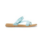 Tulum Toe Post Sandal Pure Water/Tan Mujer