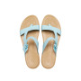 Tulum Toe Post Sandal Pure Water/Tan Mujer