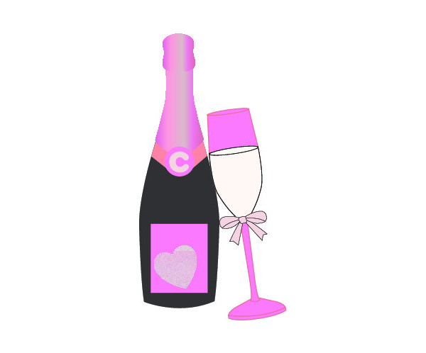 Jibbitz Champagne and Glass